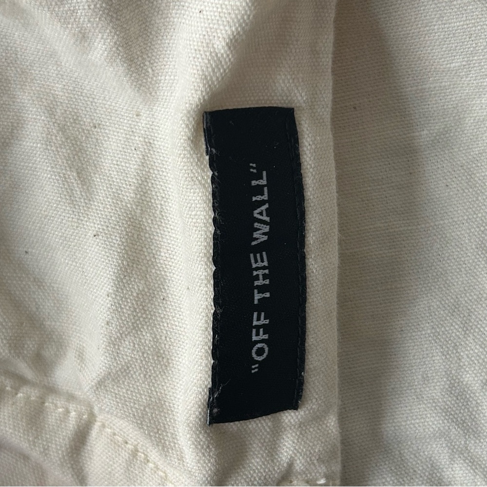 Vans Laurel Woven Cream Pink Floral Short Sleeve Cotton Linen Button Down Shirt - Picture 10 of 10